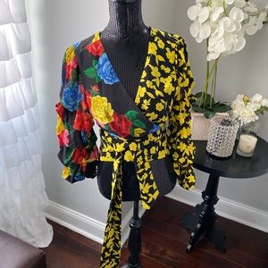 Alice and Olivia reversible silk top